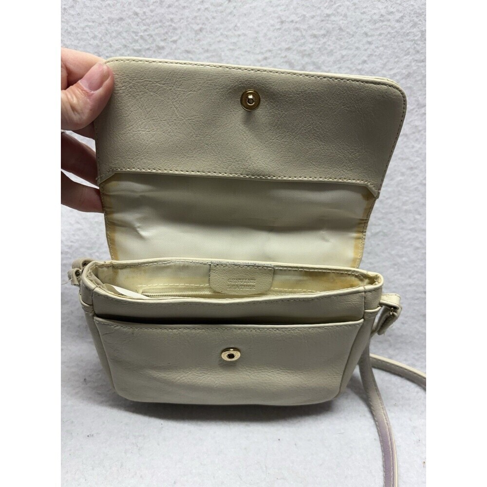 Vintage Sonoma Jean Company Off White Leather Cross Body Small Hand Bag - Picture 3 of 5